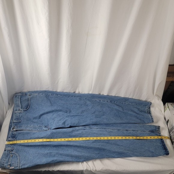 Carhartt Men's Relaxed Fit Blue Jeans B17-STW Blue Denim Medium Wash Size 48x30 - Picture 7 of 10